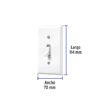 459522 45952 - Placa armada interruptor sencillo, línea Standard, blanco