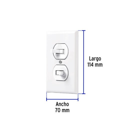 45953 - Placa armada 2 interruptores sencillo, línea Standard, blanc
