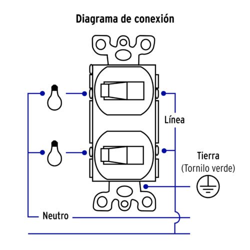 45953 - Placa armada 2 interruptores sencillo, línea Standard, blanc