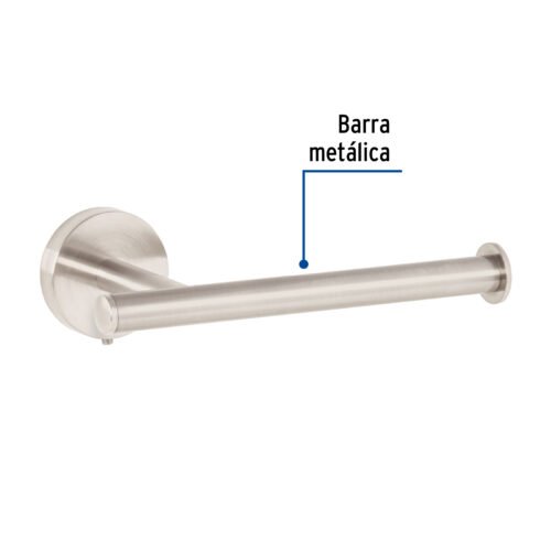 459591 45959 - Portarrollo metálico acabado satín, Foset Túbig