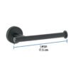 45960 - Portarrollo metálico acabado negro, Foset Túbig
