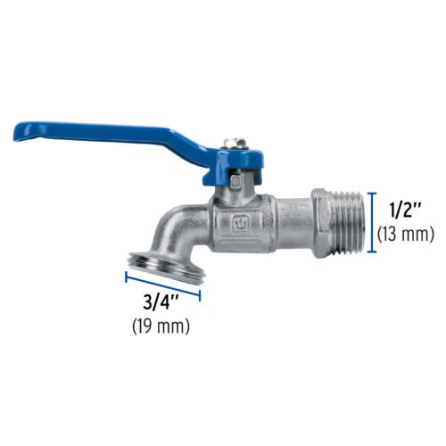 45968 - Llave de esfera de latón 1/2", 115 g, s/adaptador, Foset