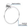 45973 - Toallero argolla metálico acabado cromo, Foset Túbig