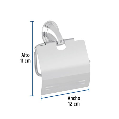459802 45980 - Portarrollo metálico acabado cromo, Foset Aqua