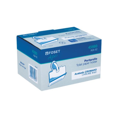 459803 45980 - Portarrollo metálico acabado cromo, Foset Aqua