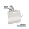 459821 45982 - Portarrollo metálico acabado satín, Foset Aqua