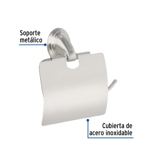 459821 45982 - Portarrollo metálico acabado satín, Foset Aqua