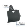459831 45983 - Portarrollo metálico acabado negro, Foset Aqua
