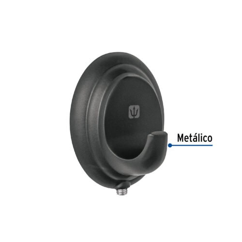 459871 45987 - Gancho sencillo metálico acabado negro, Foset Aqua