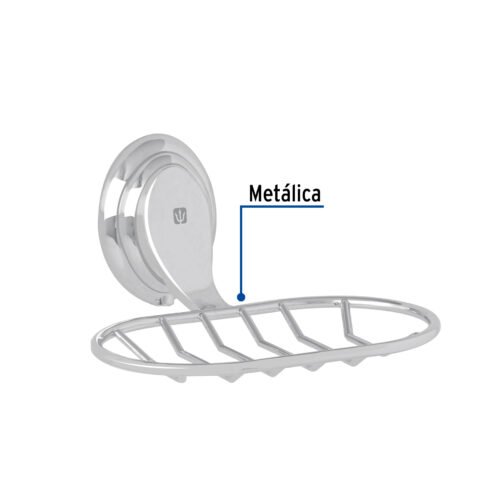 459881 45988 - Jabonera metálica cromo, Foset Aqua