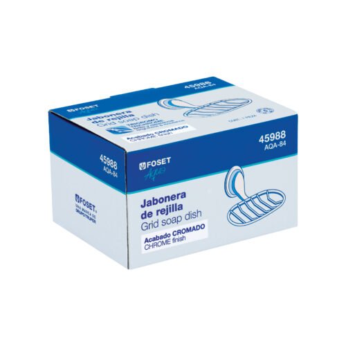 459882 45988 - Jabonera metálica cromo, Foset Aqua