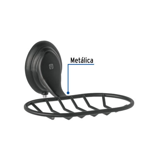 45991 - Jabonera metálica negro, Foset Aqua