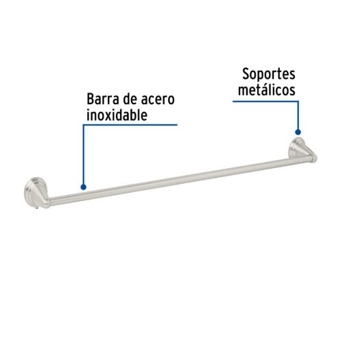 459941 45994 - Toallero de barra metálico acabado satín, Foset Aqua