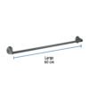 459952 45995 - Toallero de barra metálico acabado negro, Foset Aqua