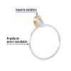 459971 45997 - Toallero argolla metálico acabado cromo-oro, Foset Aqua
