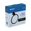 459993 45999 - Toallero argolla metálico acabado negro, Foset Aqua