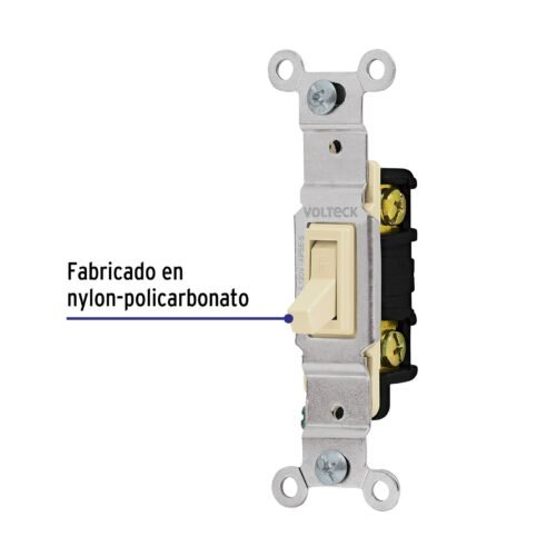 46000 - Interruptor vertical de palanca, Standard, marfil, Volteck