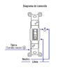 46000 - Interruptor vertical de palanca, Standard, marfil, Volteck
