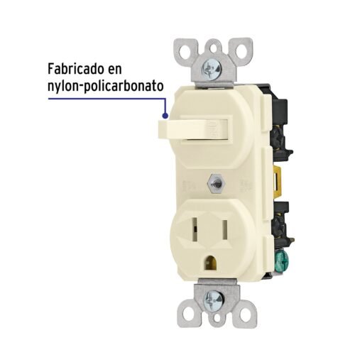 46001 - Interruptor de palanca con contacto, Standard, marfil