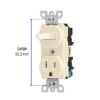 46001 - Interruptor de palanca con contacto, Standard, marfil