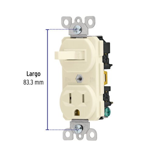 46001 - Interruptor de palanca con contacto, Standard, marfil