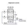 460023 46002 - Interruptor dúplex de palanca, Standard, marfil, Volteck