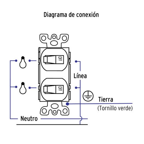 460023 46002 - Interruptor dúplex de palanca, Standard, marfil, Volteck