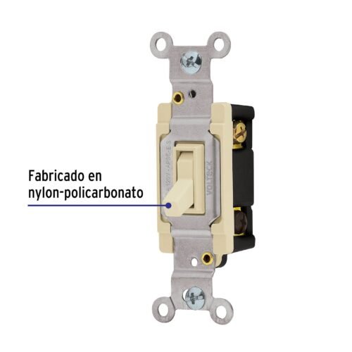 460031 46003 - Interruptor vertical de palanca, 3 vías, Standard, marfil
