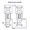 460033 46003 - Interruptor vertical de palanca, 3 vías, Standard, marfil