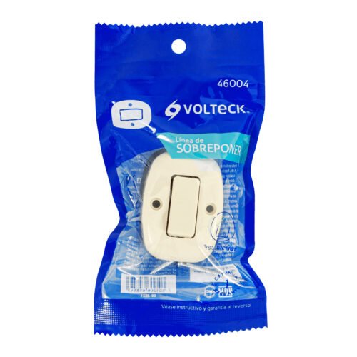46004 - Interruptor de sobreponer sencillo, Volteck