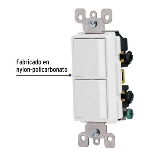 460061 46006 - Interruptor dúplex, línea Classic, Volteck