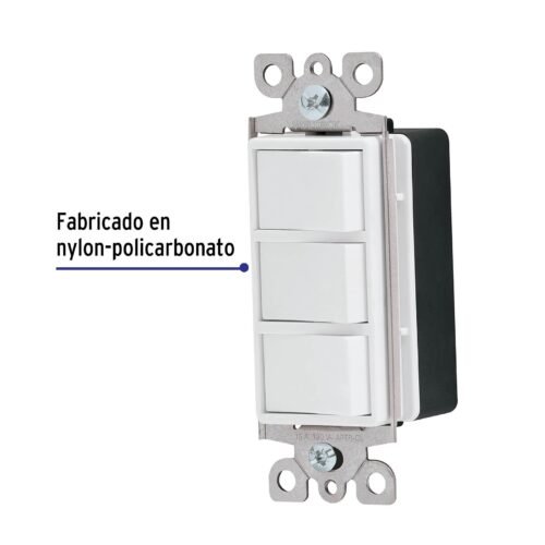460071 46007 - Interruptor triple, línea Classic, Volteck
