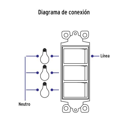 460073 46007 - Interruptor triple, línea Classic, Volteck