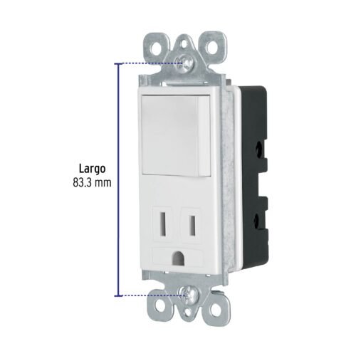 460082 46008 - Interruptor-contacto, 2 polos tierra, Classic, Volteck