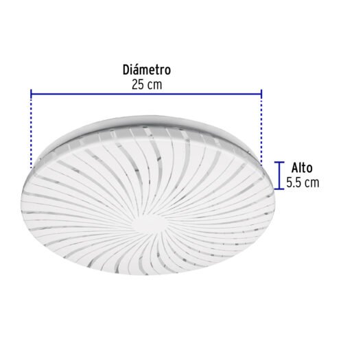 460161 46016 - Luminario LED 15W plafón decorativo espiral luz de día,BASIC