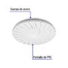 460163 46016 - Luminario LED 15W plafón decorativo espiral luz de día,BASIC