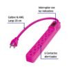 460211 46021 - Multicontacto 16 AWG doméstico 6 entradas, colores a granel