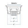 46023 - Coladera de ABS con rejilla cromada 5", con tornillos, Foset