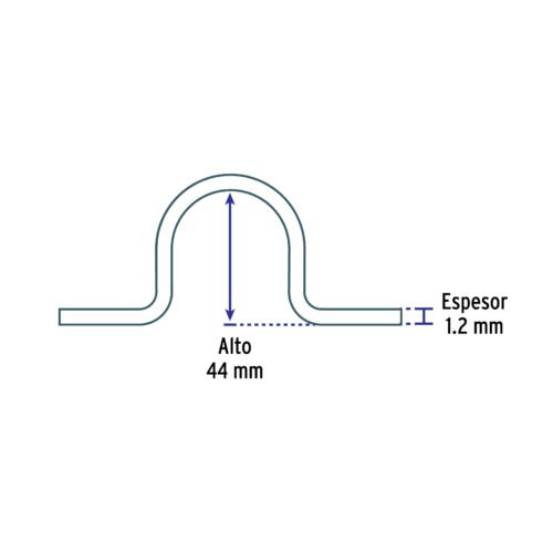 46031 - Bolsa c/5 abrazaderas tipo omega 1-1/2" p/tubo pared delgada