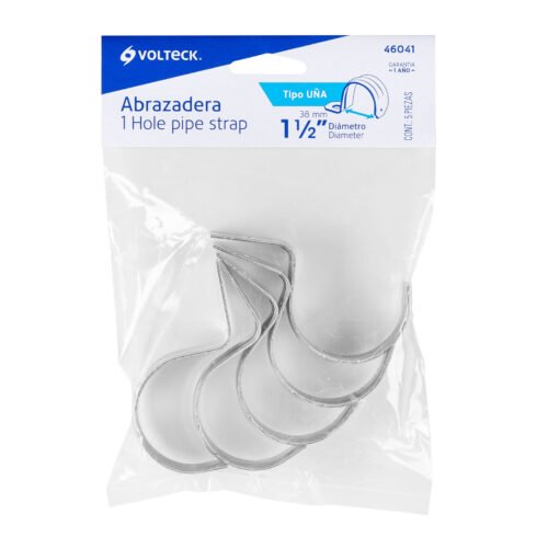 460414 46041 - Bolsa c/5 abrazaderas tipo uña 1-1/2" p/tubo pared delgada