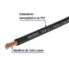 46053 - Rollo de 100 m de cable THHW-LS 14 AWG negro, Volteck