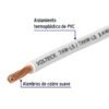 46054 46054 - Rollo de 100 m de cable THHW-LS 8 AWG blanco, Volteck
