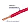 46058 - Rollo de 100 m de cable THHW-LS 8 AWG rojo, Volteck