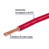 46059 - Rollo de 100 m de cable THHW-LS 10 AWG rojo, Volteck