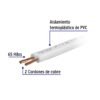 46066 - Rollo de 100 m de cordón dúplex flexible SPT 12 AWG, Volteck