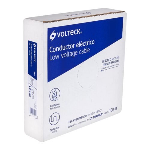 46066 - Rollo de 100 m de cordón dúplex flexible SPT 12 AWG, Volteck