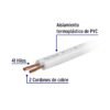 460671 46067 - Rollo de 100 m de cordón dúplex flexible SPT 14 AWG, Volteck