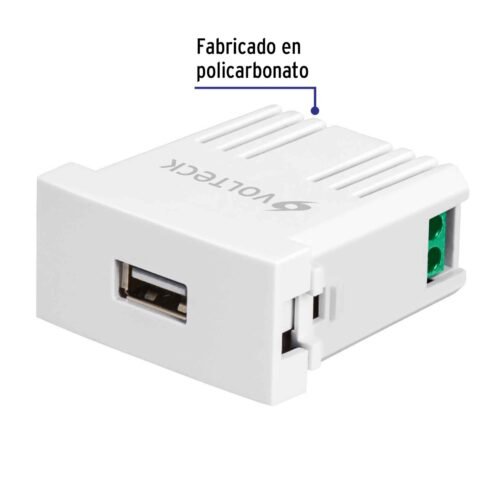 46086 - Cargador USB a la pared, 2.1A, línea Oslo, color blanco