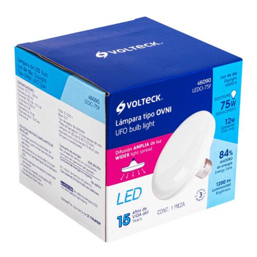 460905 46090 - Lámpara LED tipo OVNI 12 W (equiv. 75 W), luz de día, caja