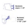 46095 - Soporte para pantallas 23" a 42" mov. angular y articulado